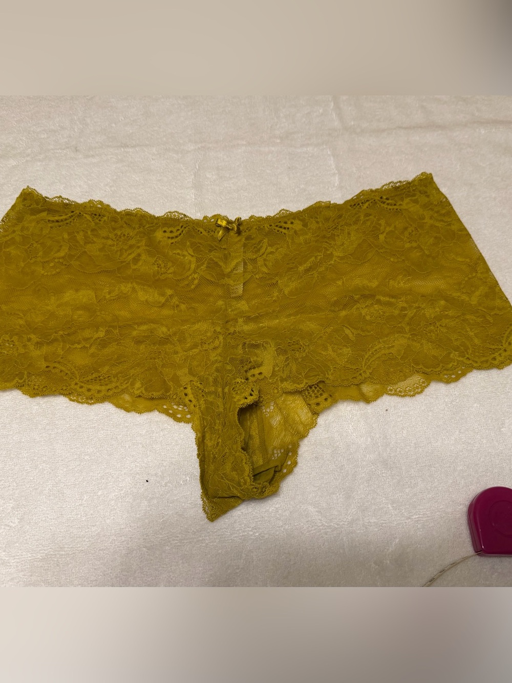 Cacique Lace Cheeky Short Panty in Gold